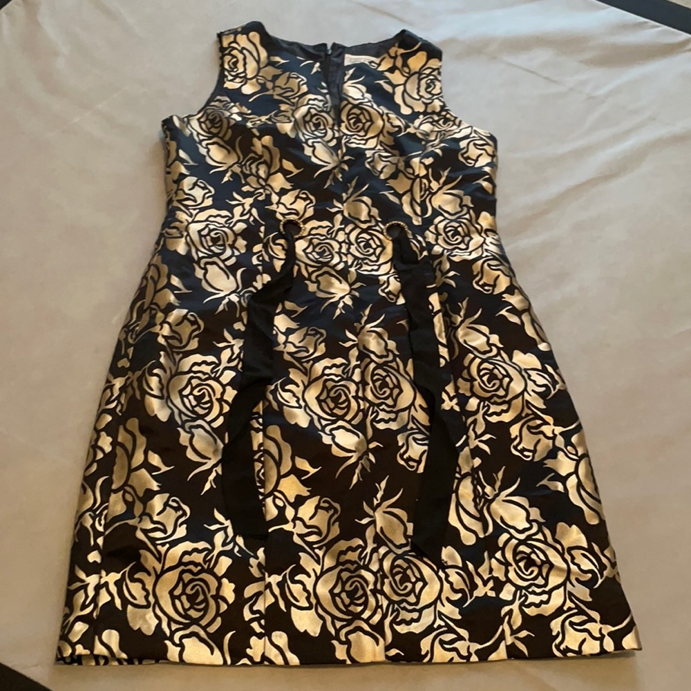 Black and gold dress